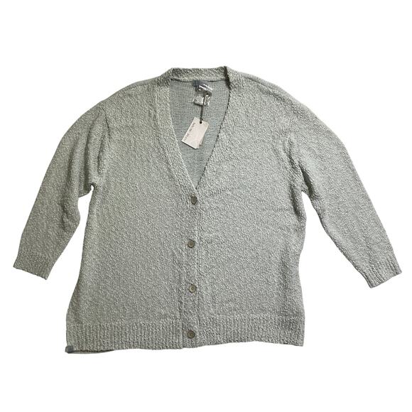 Barefoot Dreams Boucle cardigan sz 2X mint green - Picture 4 of 8